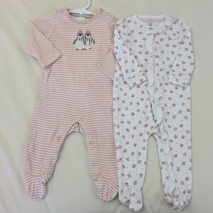 Mini Boden Pink and White Kids Pajamas Set